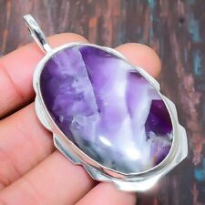 Chevron Amethyst Gemstone Handmade Gift Jewelry Pendant 2.56 P751"