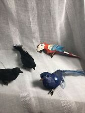 BIRD Craft Accessories Clip on / attach 4 pieces. LOT New & Preowned Colorful