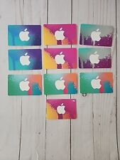Apple iTunes Gift Cards Already Redeemed Lot of 10 Some Unscratched Art Project
