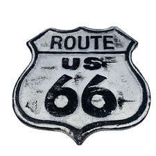 Cast Iron ROUTE US 66 Plaque Automotive Garage Sign Wall Decor Gas and Oil