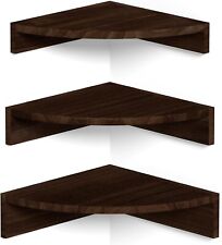 Alsonerbay Corner Shelf Wall Mount, Set of 3 Floating 3, Dark Brown - Toronto - Canada