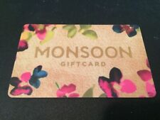 MONSOON ( UK ) Colorful Flowers ( 2011 ) Gift Card ( $0 )