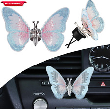 Car Embroidery Butterfly Decoration, Automotive Center Console Decorations with