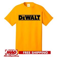 DEWALT GOLD T-SHIRT Tool Shirt Tee T Garage Parts Car Construction Tools Drill