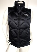 THE NORTH FACE 550 BLACK NYLON QUILTED GOOSE DOWN SLEEVELESS VEST SIZE: S / P