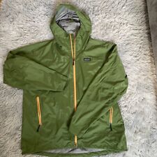 Patagonia Men's Rain Jacket Hooded Green Torrent shell Size XXL H2NO