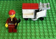 Lego City Handyman / Construction Worker Mini Figure With MOC Tools Cart,spanner