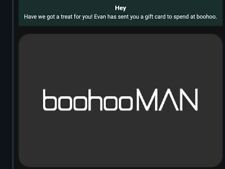 boohooman gift card