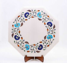 12 Marble Table Top Pietra dura​ Handmade Semi precious stones Inlay"