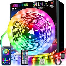 Leeleberd 65.6 ft Led Lights for Bedroom Bluetooth Smart APP Control 5050 RGB... - New York - US