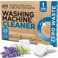 Washing Machine Cleaner Tablets 24 Pack - Deep Washer Clean - 12 Month Supply