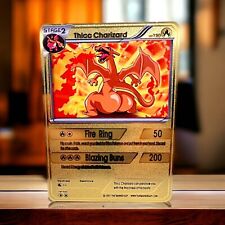 Charizard Gold Metal Pokémon Card Collectible/Gift/Display