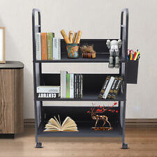 Library Book Cart Mobile Book Shelf Storage Rack Organizer Trolley Cart 3-Tier - Toronto - Canada