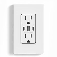 USB C Outlet, 30W 6.0 Amp 3-Port USB C Outlet 15A Tamper Resistant Receptacle - Houston - US