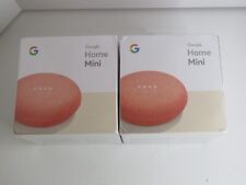 Google Home Mini Smart Assistant x2 - Coral - Brand New - Quantity 2 - Rogers - US