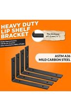 BATODA Shelf Brackets 10 inch (6pcs) with Lip for DIY Floating Shelf - Black - Toronto - Canada