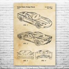 C6 Poster Patent Print Garage Wall Art Automotive Decor Mechanic Gift