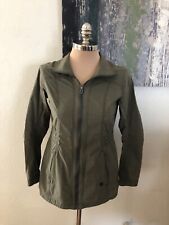 KUHL Rain Jacket Womens SMALL Army Green Waterproof Outdoor Full Zip