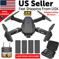 2024 New RC Drone With 4K HD Dual Camera WiFi FPV Foldable Quadcopter +4 Battery