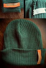 JAGERMEISTER *BRAND NEW* Knitted Cap Beanie Warm Polyester Hat Dark Green Orange