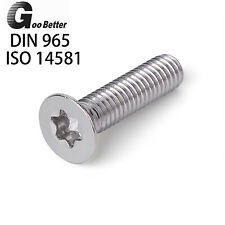 M3 M4 M5 M6 M8 A2 Stainless Torx Countersunk Machine Screws Six Lobe DIN 965 - CN