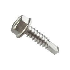 #10 Hex Washer Head Self Drilling Sheet Metal Tek Screws 410 Stainless Steel - West Hempstead - US