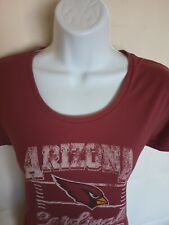 TEAM APPAREL WOMENS LARGE AZ CARDINALS RED GRAPHIC SHORT SLEEVE SHIRT