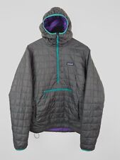 PATAGONIA Men's Sz M Bivy Nano Puff Pullover Gray 84186 Quilted Jacket Sweater