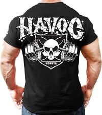 Monsta Clothing Bodybuilding Havoc Barbell Graphic Mens Soft T Shirt ALL SIZES