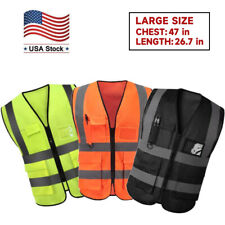 Safety Vest Reflective with Tool Pockets Construction Hi Vis Work Uniform