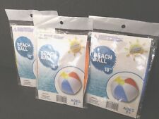 Home Smart Products Beach Ball Childs Blue Orange Yellow White 18 In Set Of 3 - Clemmons - US