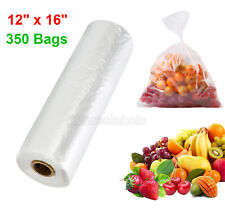 1 Roll 12 x 16" Plastic Kitchen Fruit Vegetable Food Produce Bags 350/Roll USA"