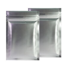 100x Matte Flat Silver Foil Mylar Zip Lock Bags 3x4in (Free 2-Day Shipping)