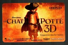 CINEPLEX ( Canada ) Puss in Boots ( Fr ) 2011 Gift Card ( $0 )