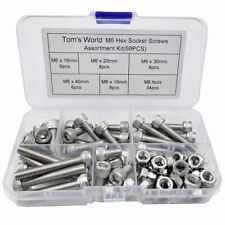 M6 Hex Socket Head Cap Bolts Nuts Screws Assortment Set 304 Kit - Lathrop - US