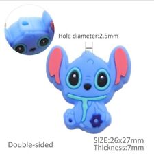 1 pc. Blue Alien Cartoon Silicone Focal Bead, Beadable accessories