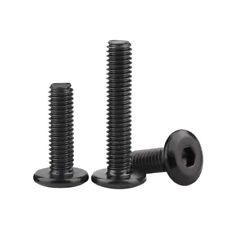 M3-M8 Black Stainless Steel Furniture Connector Bolts Hex FLAT HEAD Allen Screws