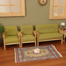 Dollhouse Wooden Fabric Double Single Sofa Miniature Furnitures Doll Decors _co