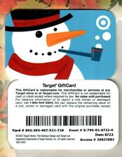 TARGET Snowman Smoking a Pipe ( 2005 ) Gift Card ( $0 ) V1