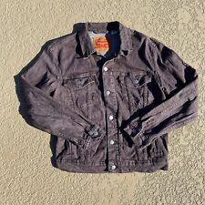 Levis Jacket Mens Small Brown Jean Coat Button Up Trucker Type 3 Red Tab