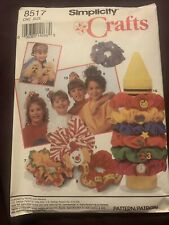 SIMPLICITY 8517 SEW PATTERN CRAFT GIRL HAIR ACCESSORIES SCRUNCHIES 17 STYLES UC