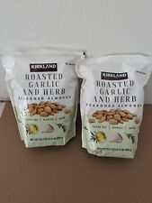 2 Bags Kirkland Signature Roasted Garlic & Herb Seasoned Almonds 4.4 lbs total