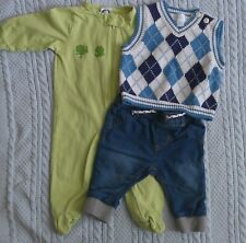 Baby Boy 0-3 Month Clothing Lot - mix of brands - 3 items