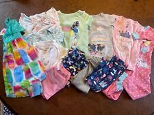 Lot of 12 Girls Summer Clothes JumpingBeans Carters Dress PJ’s Tops Shorts 24 mo