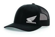 Honda Wing Embroidered RICHARDSON 112 Trucker Snapback Hat Black BRAND NEW