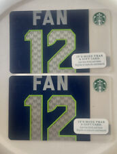 2014 Starbucks Gift Card. SEATTLE SEAHAWKS 2Cards. FAN 12. Mint.