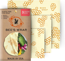Reusable Beeswax Food Wraps Made in the USA, Eco Friendly Beeswax Wraps for Food