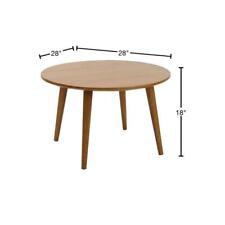 American Trails Coffee Table 18 H X 28" L, Mid-Century Round Solid Wood, Brown - Mumbai - India"