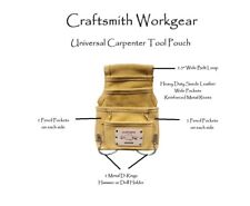 Heavy Duty Suede 10 Pocket Leather Tool Pouch Carpenter, General Construction