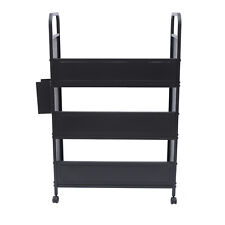 66 LB Library Cart Steel Mobile Book Storage Cart Shelf with 3 shelves Black NEW - Toronto - Canada